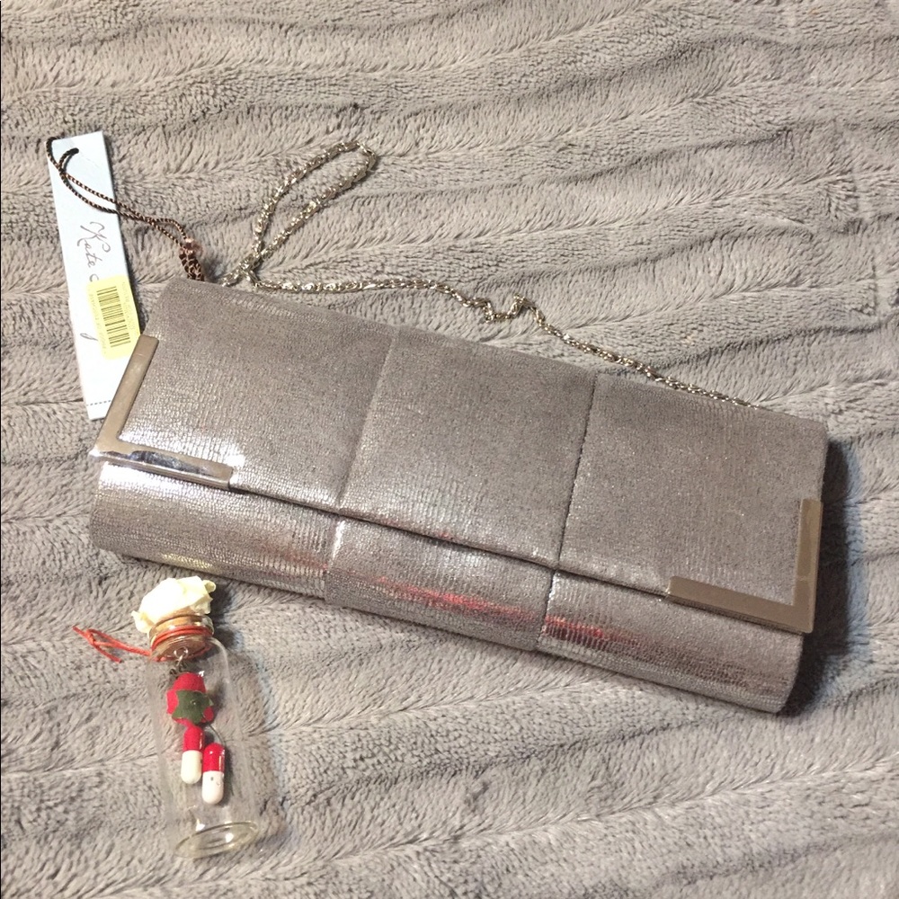 🏡New silver KL Clutch